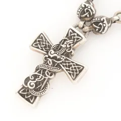 クロムハーツ CHROME HEARTS ネックレス ケルティッククロス ケルティックボールチェーン シルバー925 ネックレス メンズ Used Bのサムネイル