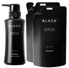 【新着商品】セット (250ｍL×2) (300ｍL)＆詰替え スカルプシャンプー (ヘアケア/頭皮ケア/匂いケア) フレグランス ブラック シャンプー レキシリス