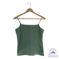 ☆美品☆ トップス インナー キャミソール カジュアル シンプル おしゃれ 袖なし レディース 大きいサイズ グリーン L 901-10285 送料無料 古着