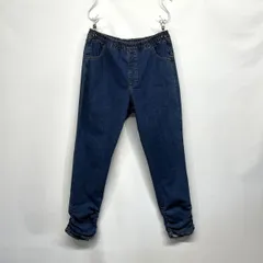 レディース パンツ ネイビー デニム LL カジュアル☆CTR-237☆