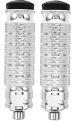 ★OSOLADY 1 ペア オートバイペダル オートバイの交換用フットペグ リアフットペグ オートバイ用ペダル オートバイ用フットレスト バイク用ペグペダル アルミニウム合金 Silver