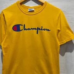 古着　S  半袖　tシャツ　黄色　イエロー　チャンピオン　ロゴ