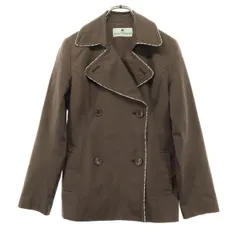 courreges クレージュ 長袖 コート 9AR ブラウン レディース 古着