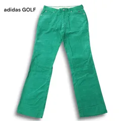 adidas GOLF アディダス ゴルフ 秋冬 コーデュロイ★ ロゴ刺繍 スラックス パンツ Sz.79 メンズ