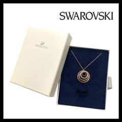 Y【SWAROVSKI】ダイナミック ネックレス クリスタル ラインストーン ラウンドシェイプ ローズゴールド/金カラー ペンダント スワロフスキー Dynamic (54196TT1a④)
