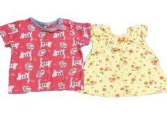 【シューラルー】さくらんぼ Tシャツ トップス サイズ90 2点セットのサムネイル