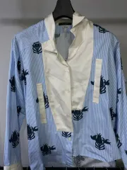 希少】ロエベ シルクブラウス スカーフ柄 馬 マルチカラー Lサイズ