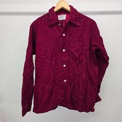 Gimbels Own Parkleigh コーデュロイシャツ 長袖シャツ M ワインレッド 赤 ヴィンテージ メンズ 古着 M-C-401