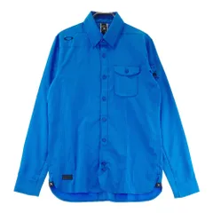 サイズ：M OAKLEY オークリー 433488JP 長袖シャツ ボタンダウン スカル ストライプ柄 ブルー系 [240101399126] ゴルフウェア メンズ ストスト