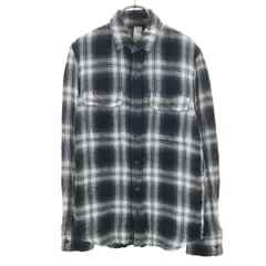 ATTACHMENT アタッチメント チェック柄 長袖 シワ加工 シャツ 1 ブラック メンズ 古着のサムネイル