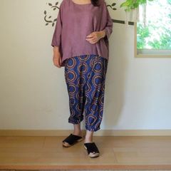 173☆アフリカ布☆ガウチョパンツ☆ハンドメイド - メルカリ