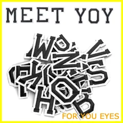 【在庫セール】52枚 アルファベット A-Z 刺繍ワッペン アイロン アップリケ ワッペン 幼稚園 保育園 かわいい 刺しゅうパッチ (ブラック)