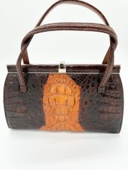 ☆センザンコウ【穿山甲】ハンドバッグ ブラウン系 極美品 珍品 希少
