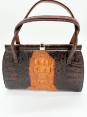 高級感あふれる本革クロコダイル ハンドバッグ