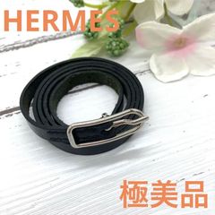 極美品❣️ HERMES エルメス アピ1 レザー シルバー金具 3連ブレスレット 極美品❣️ HERMES エルメス アピ1 レザー シルバー金具 3連