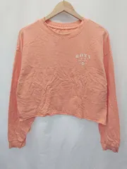 ◇ Θ Roxy ロキシー プリント 長袖 Tシャツ カットソー サイズM オレンジ系 レディース E  【1411130016035】