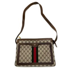 【極美品】GUCCI　グッチ　オールドグッチ　523354　GGスプリーム　ショルダーバッグ　スクエア　メンズ　レディース