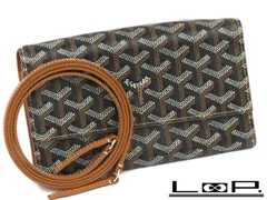 ▼値下げ▼　■未使用■　ゴヤール ヴァレンヌ ポーチ 長財布 ショルダー ウォレット ブラック ブラウン 【109256】のサムネイル