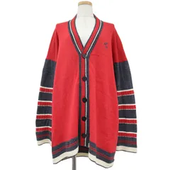 Vivienne Westwood Anglomania ヴィヴィアン ウエストウッド アングロマニア カーディガン ロング ニット レッド 38(M) ボーダー オーブ 刺繍 長袖 トップス 個性的【レディース】のサムネイル