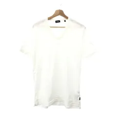 DIESEL ディーゼル  半袖カットソー サイズ:M  ホワイト コットン100％ 綿 メンズ Vネック　241011008840