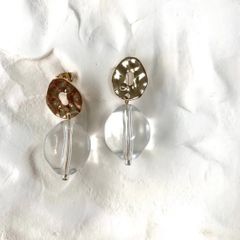 metallic × clear pierce