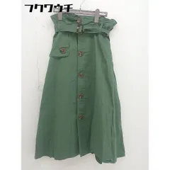 ◇ ◎ Andemiu アンデミュウ ウエストゴム 膝下丈 フレア スカート サイズF カーキ レディース  【中古】 【1112090017482】