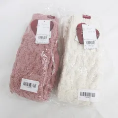 ジェラートピケ gelato pique ソックス 2点セット ルームソックス 靴下 スフレアランハートソックス バレンタイン アイボリー ピンク F