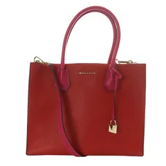 マイケルコース MICHAEL KORS Mercer Large 2WAY バッグ ハンドバッグ ショルダーバッグ 赤 レッド べージュのサムネイル