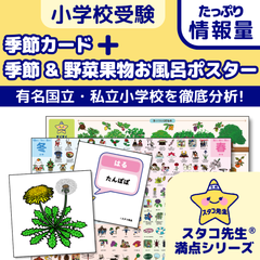 小学校受験　お風呂ポスター　カード　季節　野菜　果物　幼児教育　知育