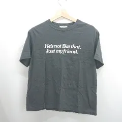 ◇ Θ φ MACPHEE マカフィー ロゴ 半袖 Tシャツ カットソー サイズS ブラック レディース E  【1503040000638】