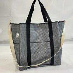 【サステナブル】端材再利用 撥水・防汚 ショルダーバッグ グレー×ブラック　Mommies#002