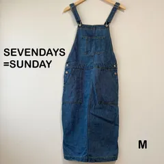 SEVENDAYS=SUNDAY セブンデイズサンデイ デニム ジャンパースカート Mサイズ サロペットスカート ポケット付き