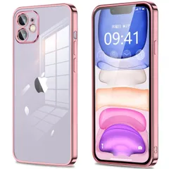 【特価商品】ケース クリア iPhone11 カメラ保護 薄型 軽量 変形防止 人気 スリム ソフト アイフォン 11 カバー 衝撃吸収 指紋防止 (ローズゴールド)