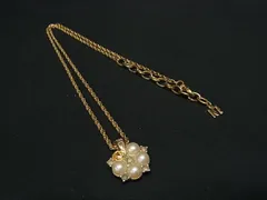 NINA RICCI ニナリッチ パール ラインストーン ネックレス ペンダント アクセサリー レディース ゴールド系 DI0601