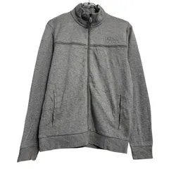 HUGO BOSS ロゴスウェット トレーナー M グレー ヒューゴボス ジップアップ スポーティー 古着卸 アメリカ仕入 a612-5624のサムネイル