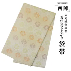 着物新品 西陣 帯 袋帯 古典柄 金 黒 松竹梅 仕立済 dhukuroobi60