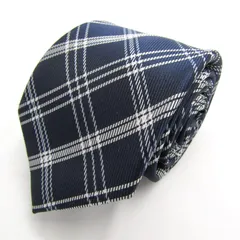 パーフェクトスーツ ブランド ネクタイ チェック柄 格子柄 PO メンズ ネイビー P.S.FA 【中古】
