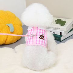 ペットハーネス ＆リード 首輪 ペット用品　犬用品　犬服　おしゃれ　ペット服　軽量　春夏用コート ペット服　薄タイプ　かっこいい　春夏用 小型犬 猫. リード付き　散歩 お出掛け