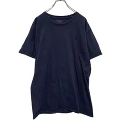 Champion 半袖 ロゴTシャツ M ネイビー ワンポイントロゴ 刺繍 クルーネック 古着卸 アメリカ仕入 a608-5505