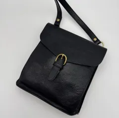 美品✨IL BISONTE✨本革ショルダーバッグ 黒 上品　00141