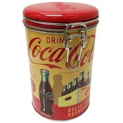 【人気商品】ロックトップ コカコーラ コンテナー Company キャニスター Box Tin ブリキ缶 The