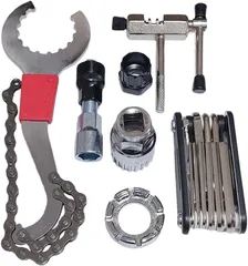 ＦＵＫＵＭＩＤＯ 自転車用 工具セット マルチ ツール 六角レンチ 修理キット チェーンカッター ボトムブラケット スプロケット 7点 タイプDのサムネイル