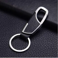 ▼レザー　キーリング　キーケース　キーホルダー　黒　男女兼用