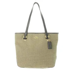 コーチ COACH トートバッグ キャンバス レザー 革 ジオメトリック柄 ロゴ 黒 ブラック F20936 /CK11 ■GY18