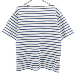 ORCIVAL オーシバル フランス製 ボーダー柄 半袖 ボートネック バスクシャツ 2 オフホワイト レディース 古着