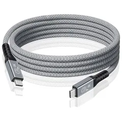 【新着商品】Duttek Thunderbolt 3 ケーブル 1.5m USB-C Thunderbolt 4/3対応USB Type C サンダーボルト 3ケーブル8K@60Hzのビデオをサポートし、40Gbpsのデータ転送速度、240W急速充電、US 0