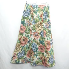 ◇ kutir クティール 花柄 ロング丈 フレア スカート サイズF マルチカラー レディース E  【1406180103934】