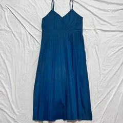 【1枚でこなれ感💎】KBF＊プリーツ切替キャミワンピース＊ブルーグリーン系＊フリーサイズ✨春服　夏服　送料無料✨