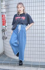 定価以下 完売 新品AmlyCity ダメージデニムパンツ Mサイズ イエロー