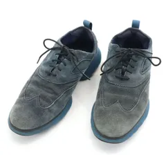 COLE HAAN コールハーン ゼログランド ウィング オックスフォード スエード レザーシューズ 7 1/2M ネイビー C28205 メンズ 古着